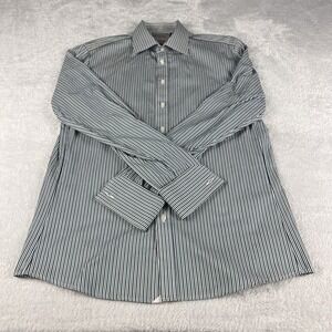 Thomas PINK Men's Slim Fit 15 1/2 39cm Long Sleeve Buttoned Striped Dress Shirt